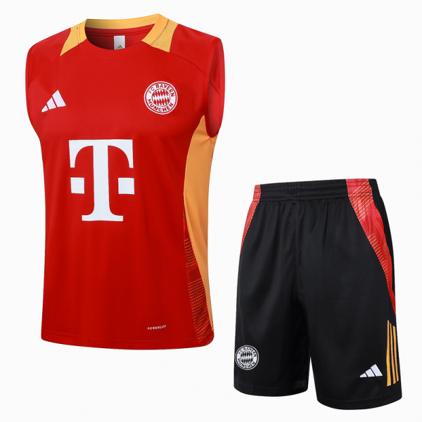 24/25 Bayern Munich Red Training Set Shirt and Shorts
