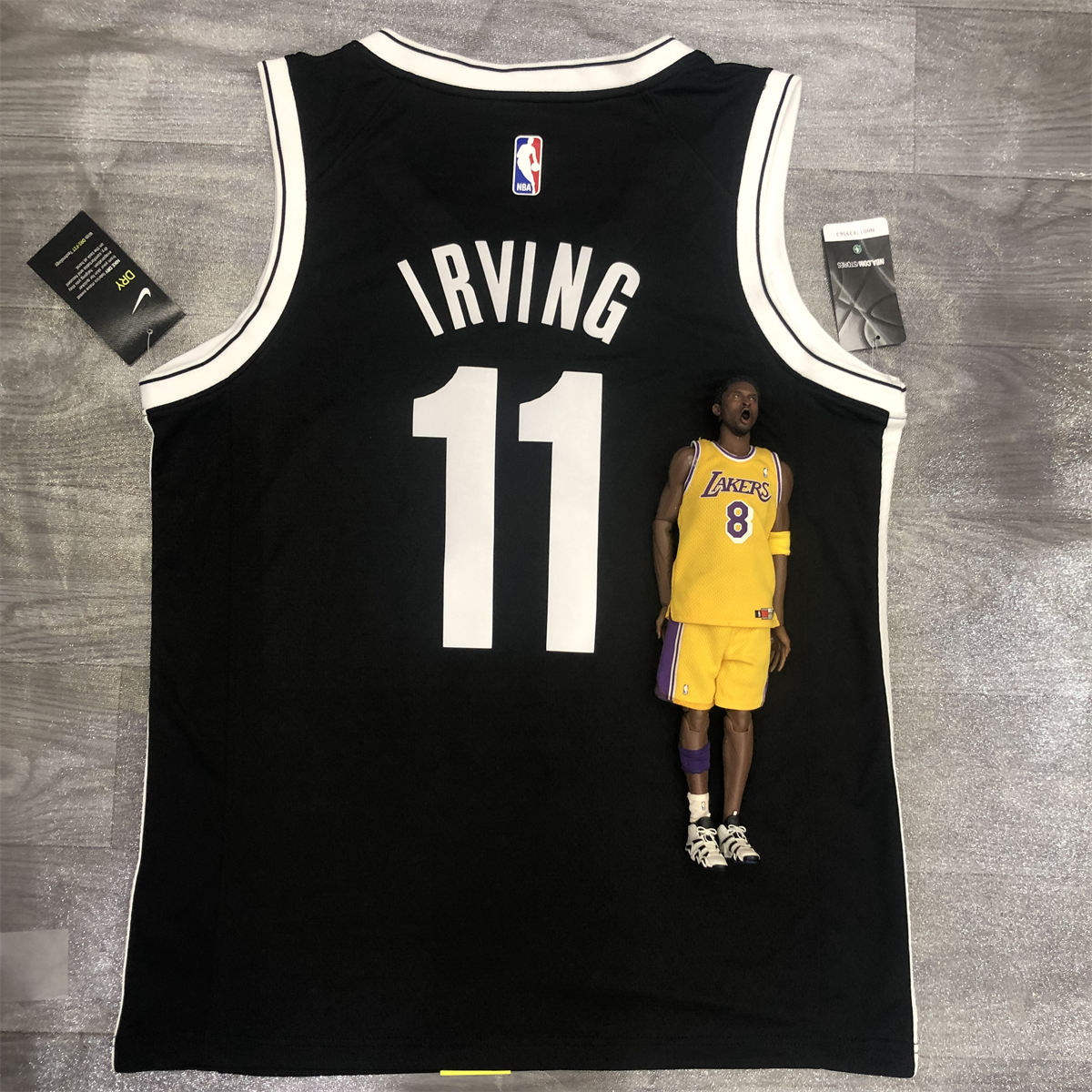 NBA Brooklyn Nets V neck Black Jersey Irving#11S-XXL