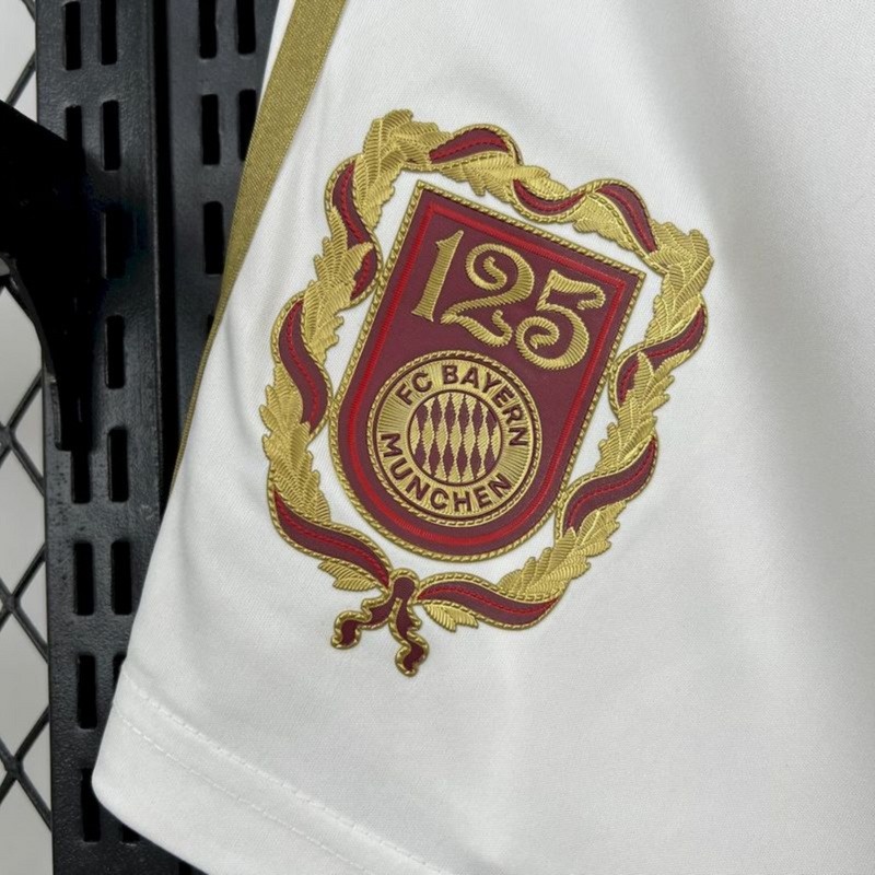 2025/26 Bayern Munich 125 Anniversary White Shorts Size:S-XXL