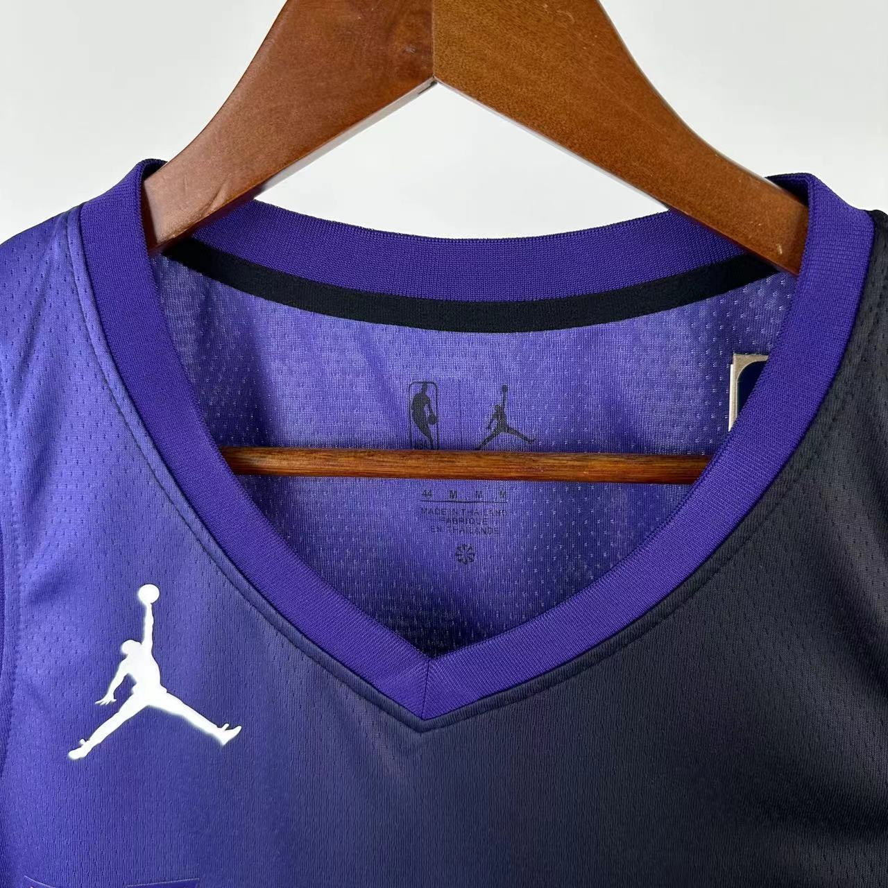 NBA Scaramento Kings 2024 V-Neck JORDAN Edition Purple jersey WESTBROOK#18 S-XXL