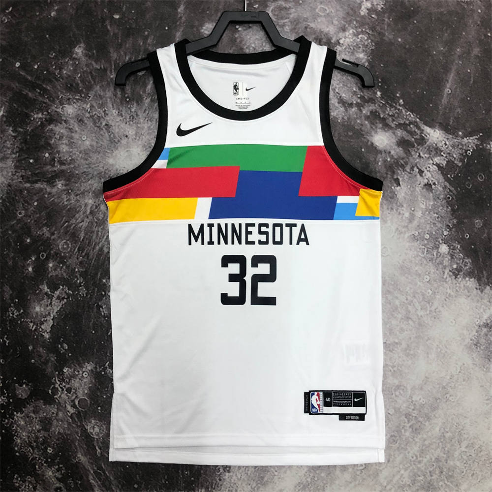 NBA Minnesota Timberwolves Round Neck Black Jersey TOWNS#32 S-XXL