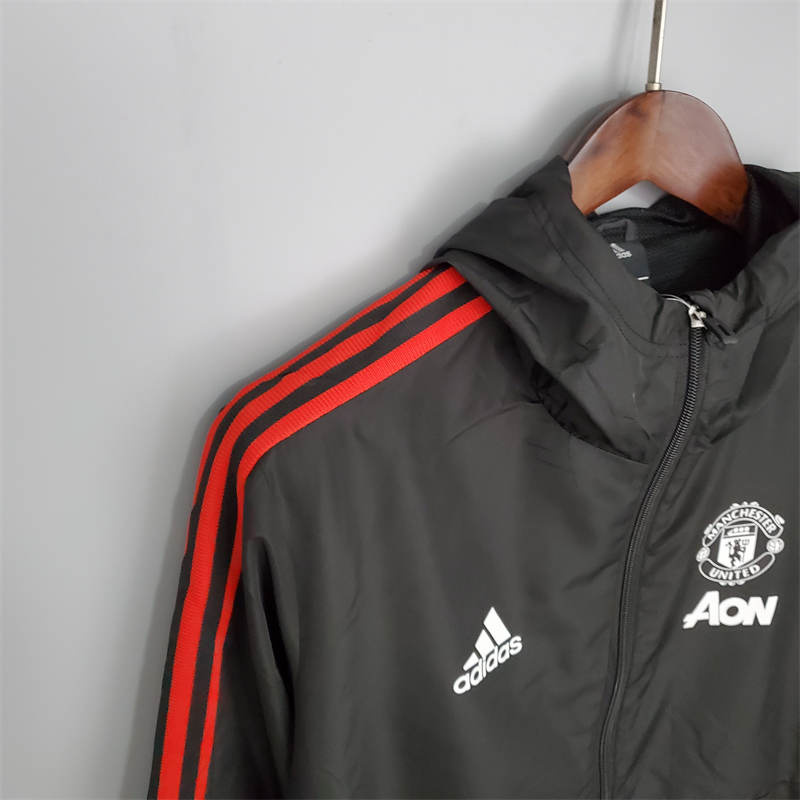 21/22 Windbreaker Manchester United Black Sport Unifom jersey Sport Unifom