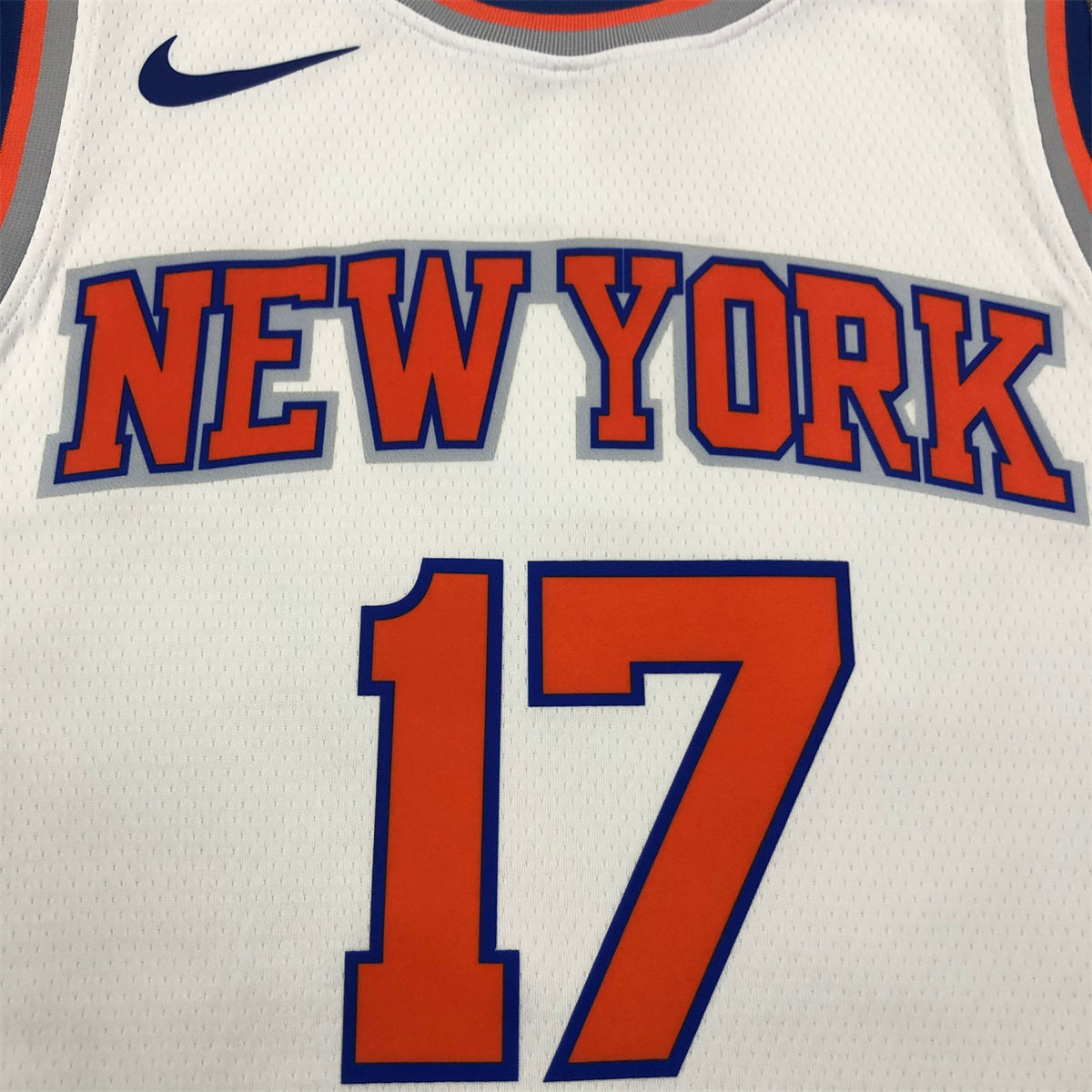 NBA New York Knicks Round Neck White jersey LIN#17 S-XXL