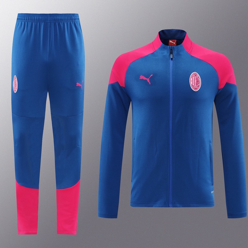 2024 AC Milan Blue Jacket Training Suit Set Football Team Shirt Sports Fashion