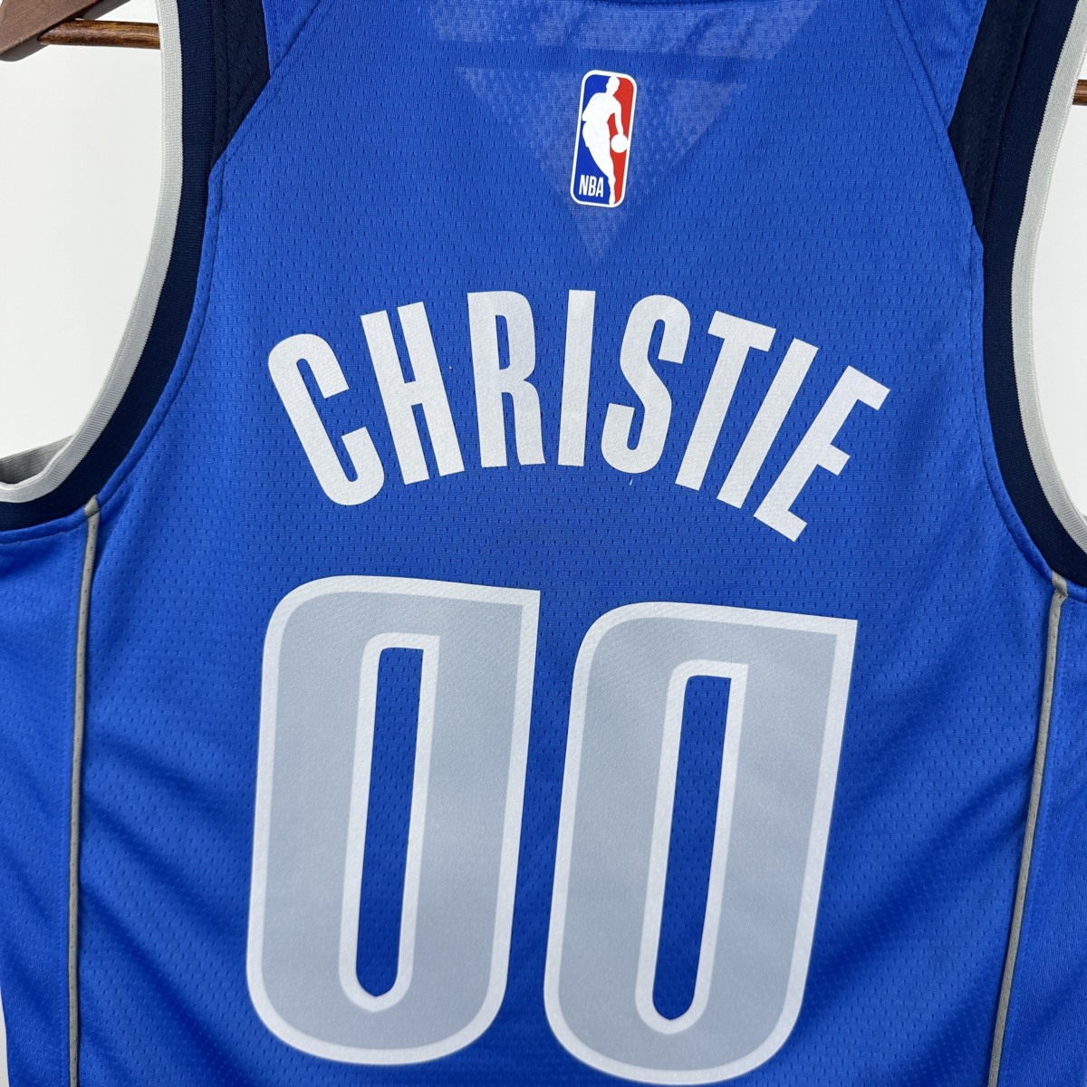 NBA Dallas Mavericks V-Neck Blue Jersey CHTISTIE#00 S-XXL