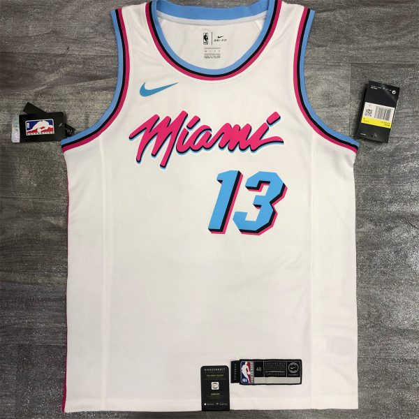 NBA Miami Hearts round neck White Jersey ADEBAYO#13 S-XXL