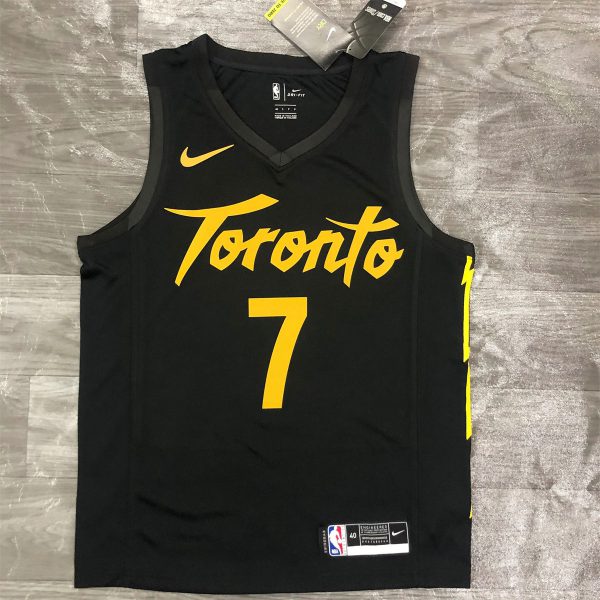 NBA Toronto Raptors V-Neck Black jersey LOWRY#7 S-XXL