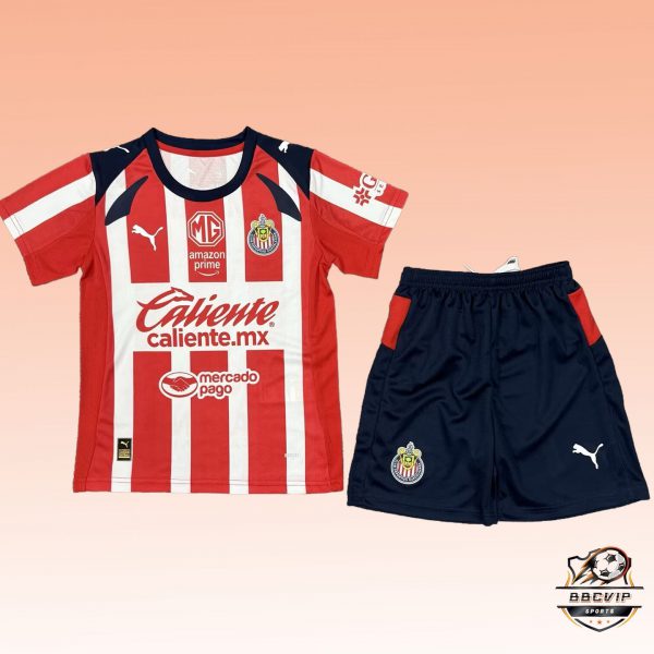 2025/26 Chivas Home jersey kids Kits size: 16-28