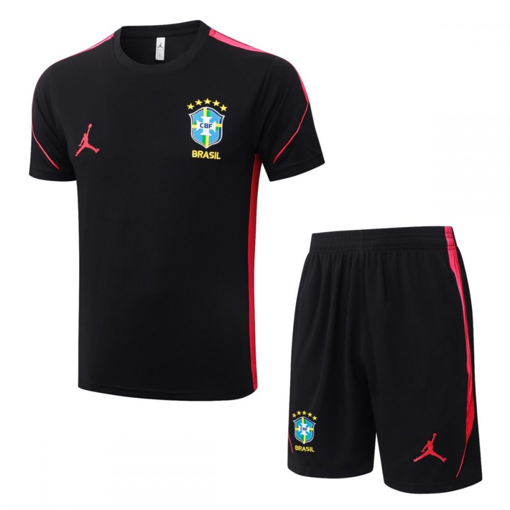 2026 Brazil Black Training Set Shirt and Shorts