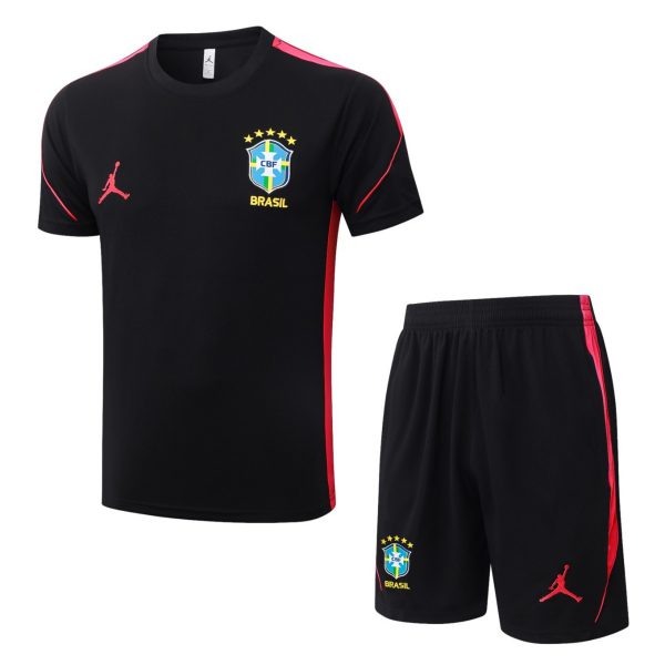 2026 Brazil Black Training Set Shirt and Shorts