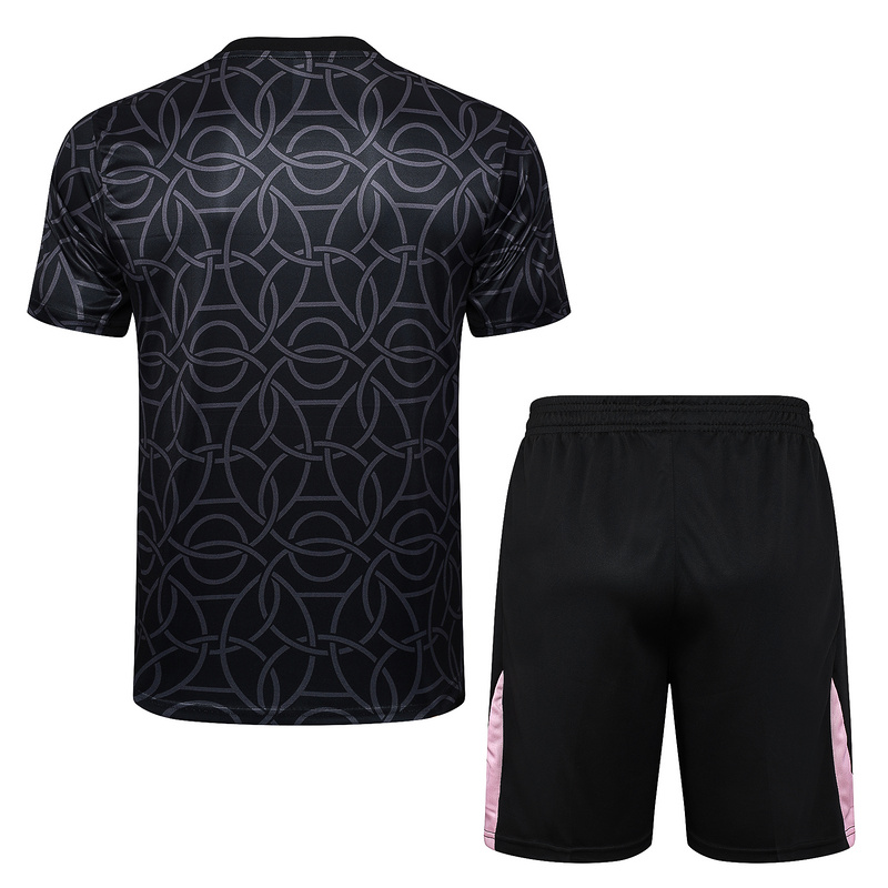 24/25 Paris Black Training Set Shirt and Shorts