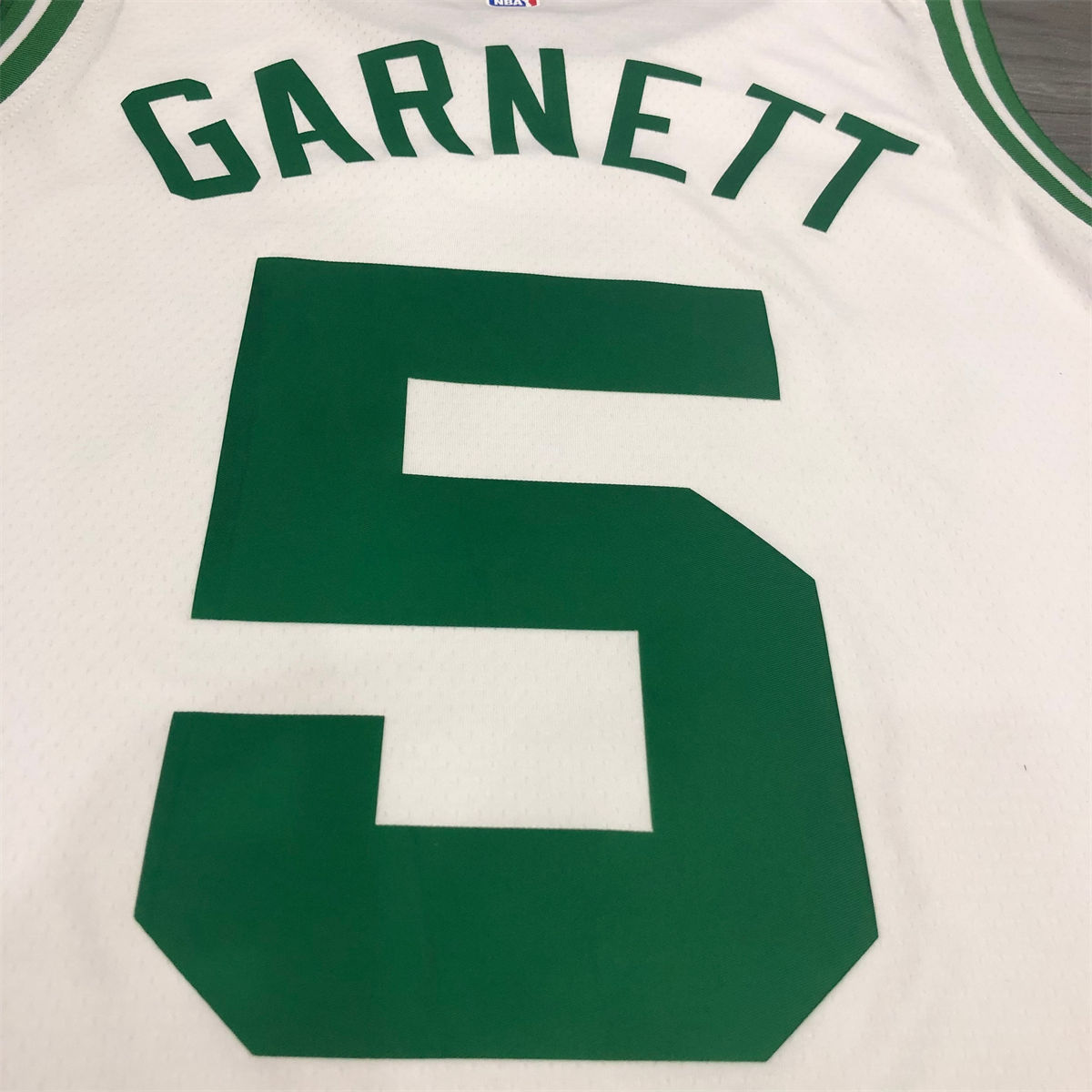 NBA Boston Celtics round neck White Jersey GARNETT#5 S-XXL