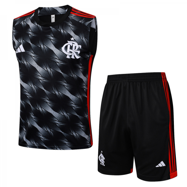 2025/26 Flamengo Black Training Set Shirt and Shorts