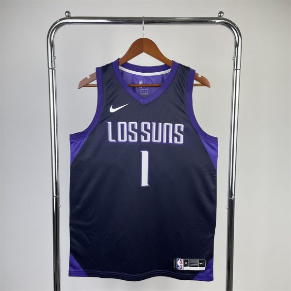 NBA Phoenix Suns BOOKER#1 Blue Swingman Jersey S-XXL