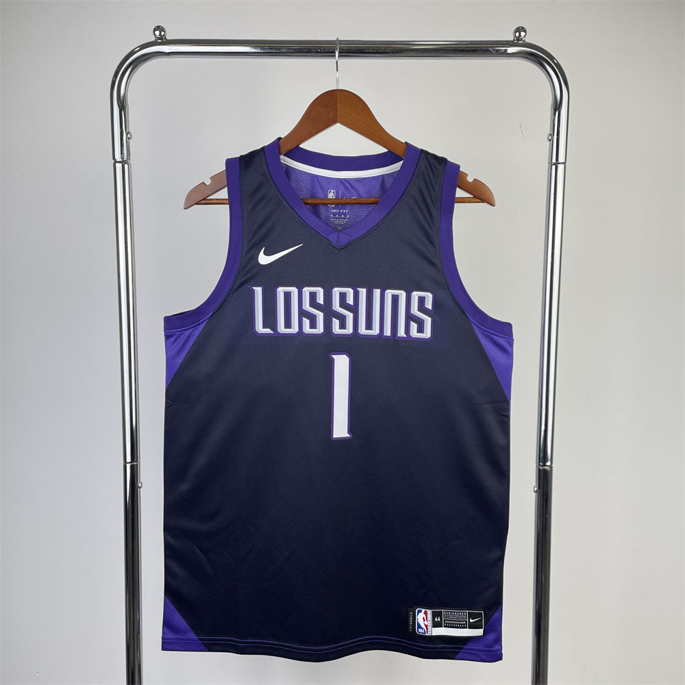 NBA Phoenix Suns BOOKER#1 Blue Swingman Jersey S-XXL