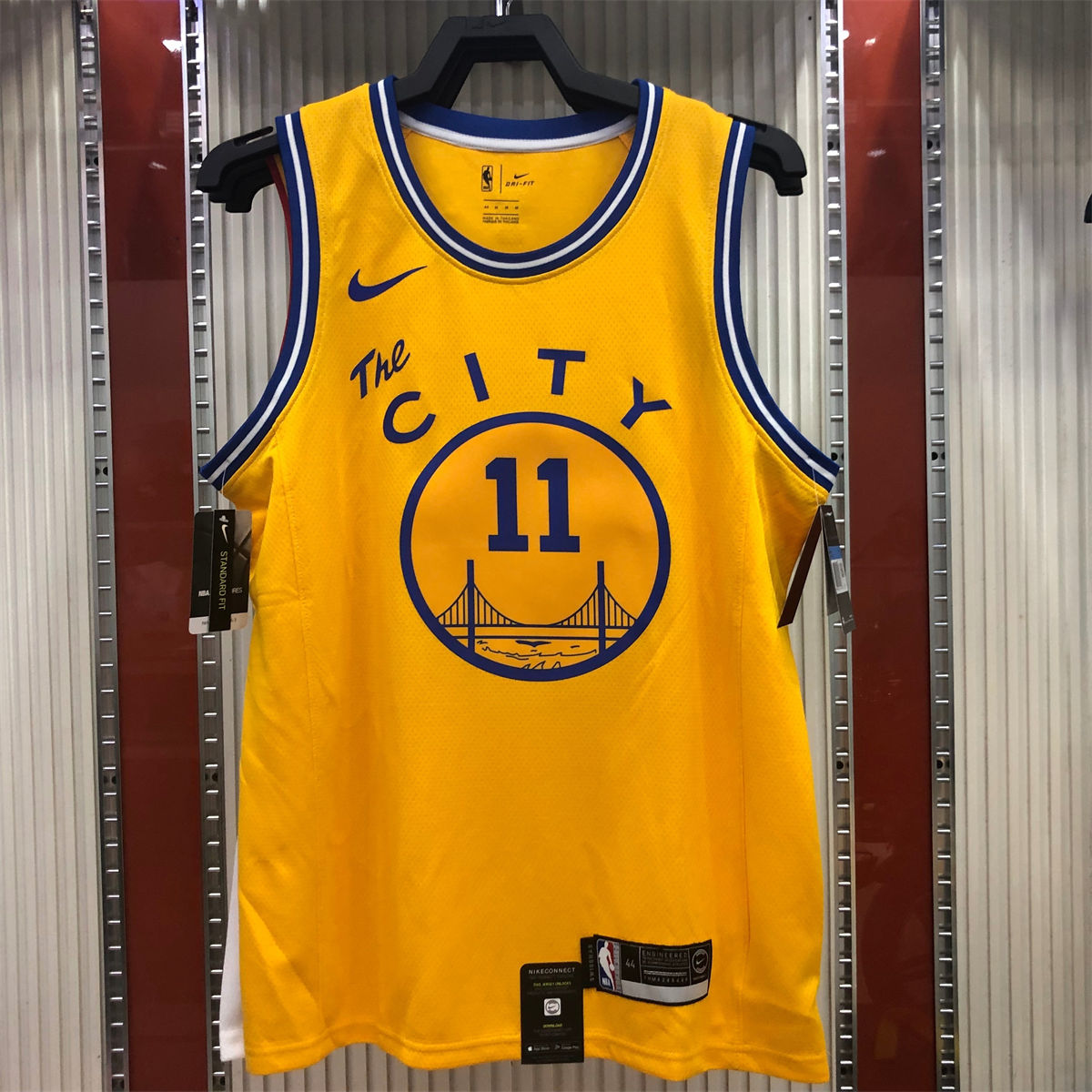 NBA Golden State Warriors Round neck Yellow Jersey THOMPSON#11 S-XXL