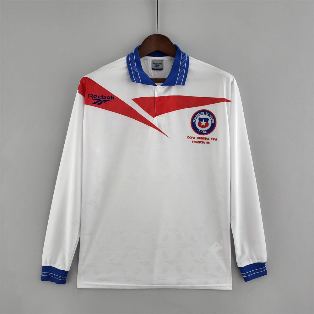 Retro Chile 1998 Away Long Sleeve jersey Fan Version