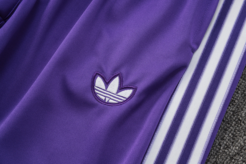 2024/25 Real Madrid Purple Jacket Training Suit Set Football Team Shirt Sports Fashion