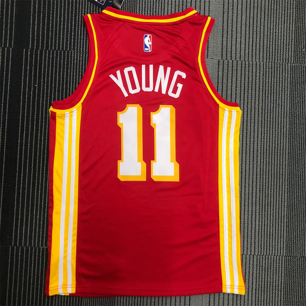 NBA Altanta Hawks Round Neck Red Jersey YOUNG#11 S-XXL