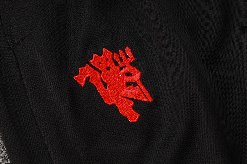24/25 Manchester United Black Long-sleeved half-pull training kit Football team kit
