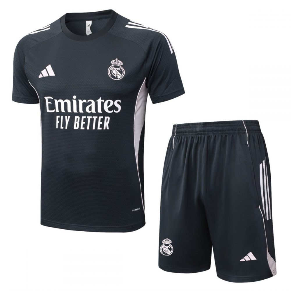 2026 Real Madrid Dark gray Training Set Shirt and Shorts