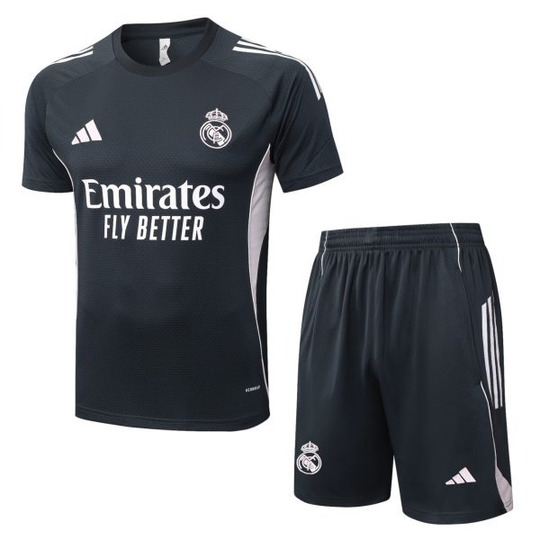 2026 Real Madrid Dark gray Training Set Shirt and Shorts