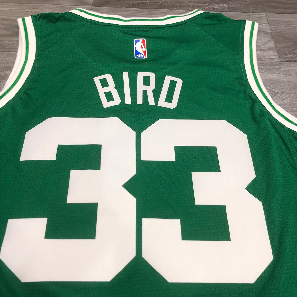 NBA Boston Celtics round neck Retro Green Jersey Bird#33 S-XXL