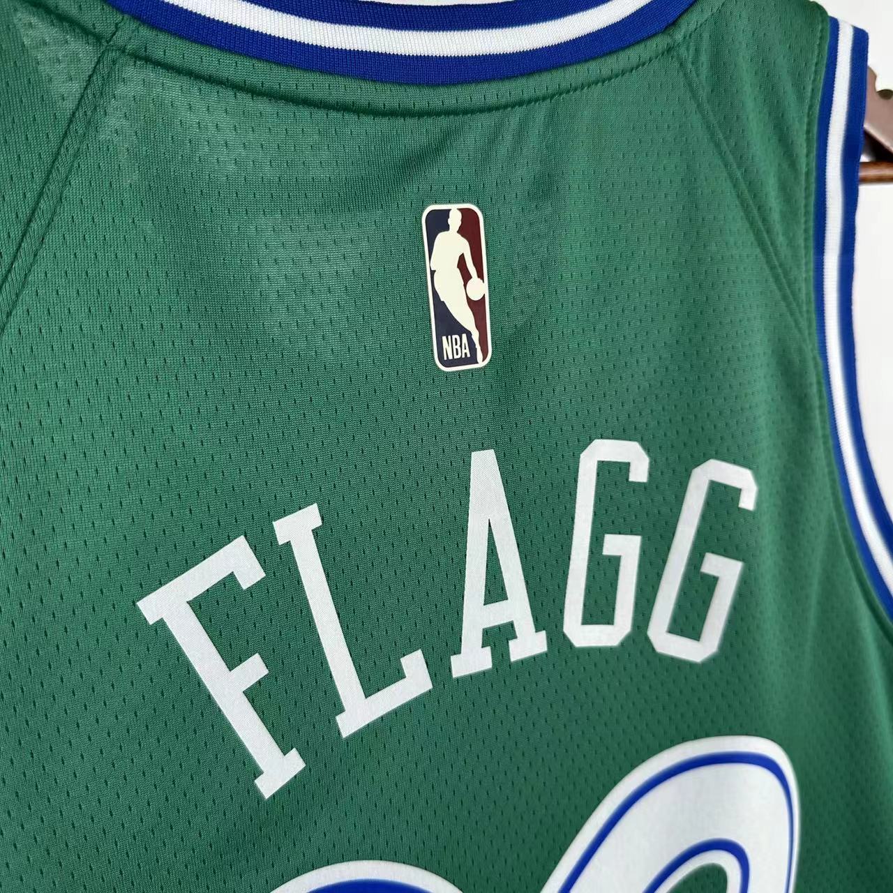 NBA Dallas Mavericks Round Neck Green Jersey FLAGG#32 S-XXL