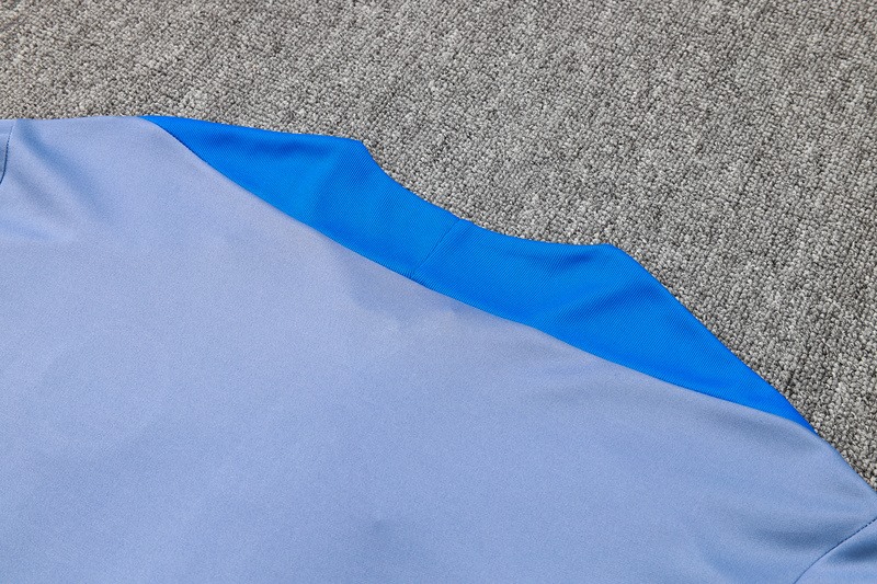 24/25 Inter Milan Gray Blue Long-sleeved half-pull training kit Football team kit