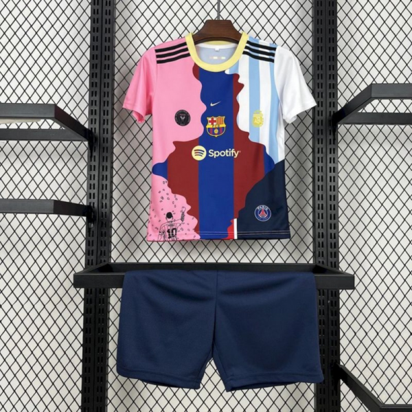 2025/26 Barcelona/Inter Miami/PSG/Argentina Messi 10 Commemorative Edition all club mix jersey Kid Kits Size 16-28