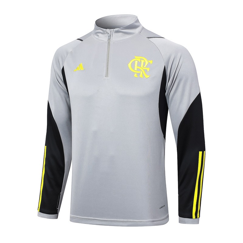 24/25 Flamengo Gray Long-sleeved half-pull training kit Football team kit