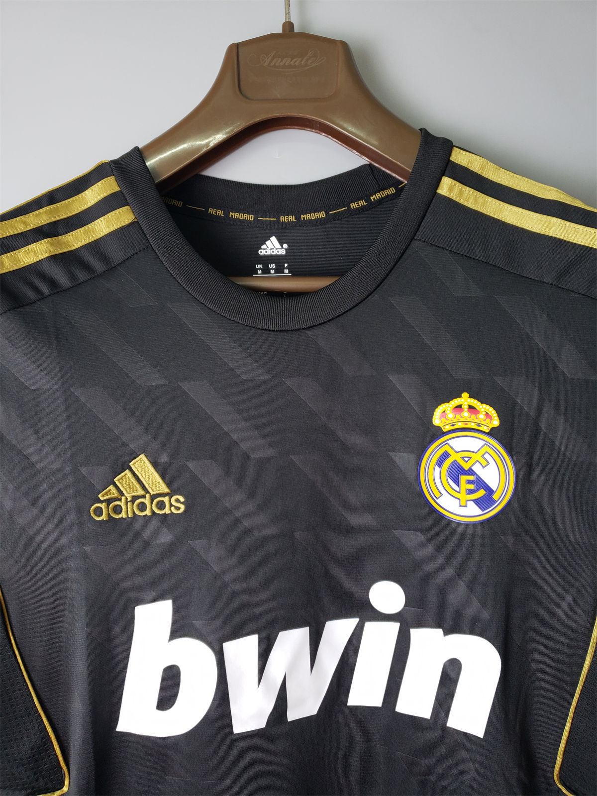 Retro Real Madrid 2012 black short sleeves jersey Fan Version