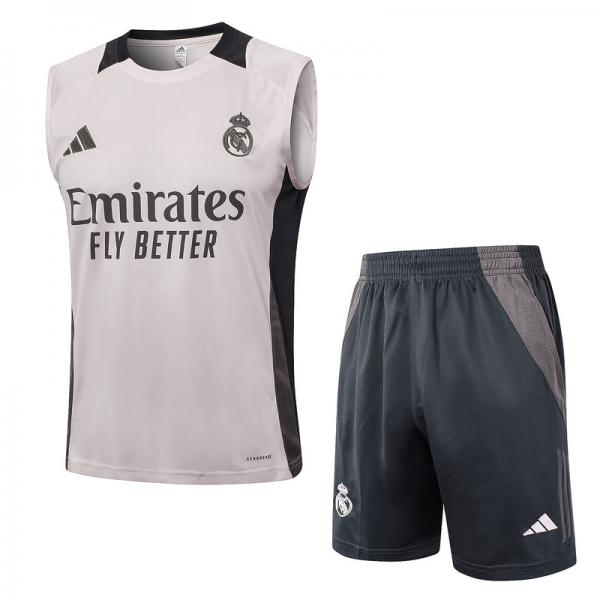 24/25 Real Madrid Light Pink Training Set Shirt and Shorts