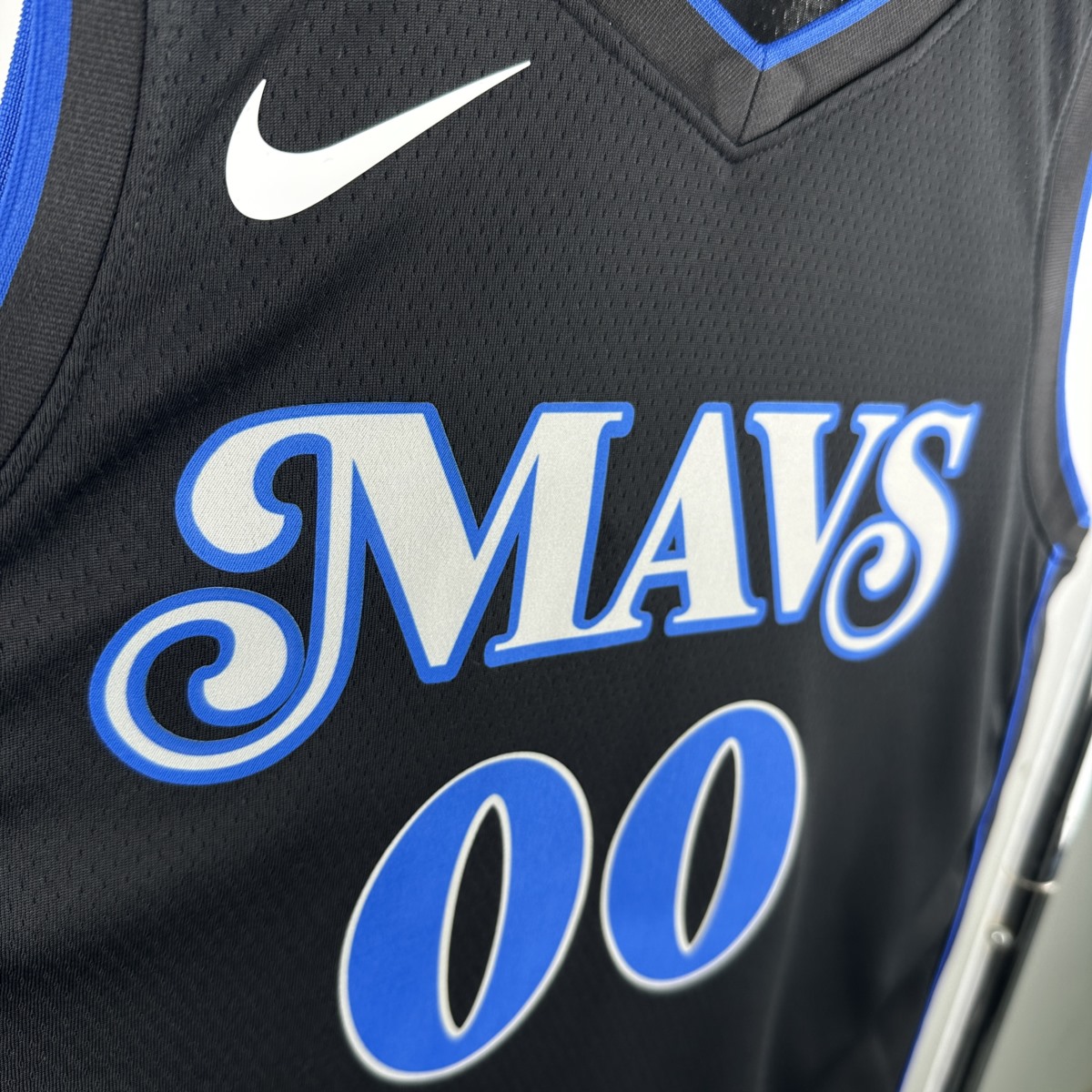 NBA Dallas Mavericks 2024 V-Neck Black Jersey CHRISTIE#00 S-XXL