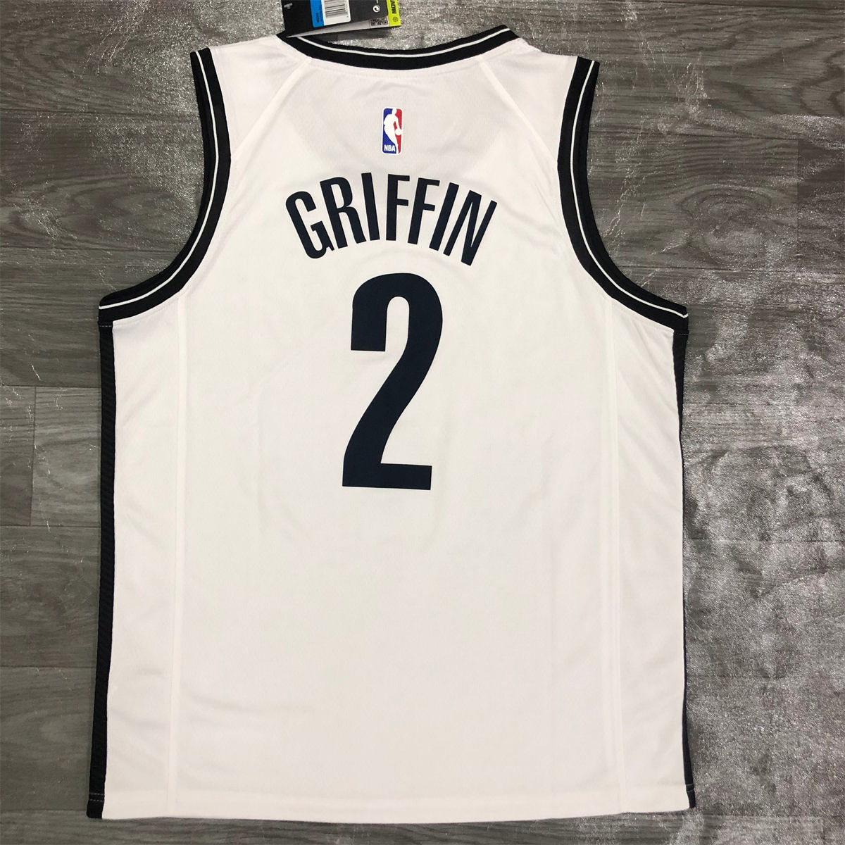 NBA Brooklyn Nets V-Neck White Jersey GRIFFIN#2 S-XXL