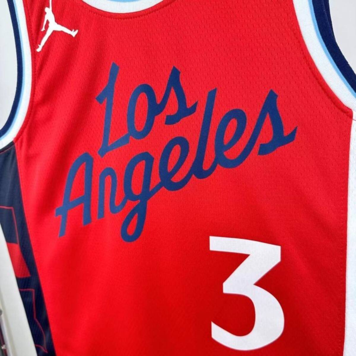 NBA Los Angeles Clippers 24/25 Round Neck JORDAN Edition Red Jersey PAUL#3 S-XXL