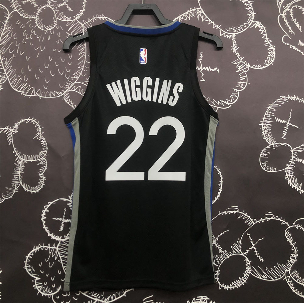 NBA Golden State Warriors V-Neck Black Jersey WIGGINS#20 S-XXL