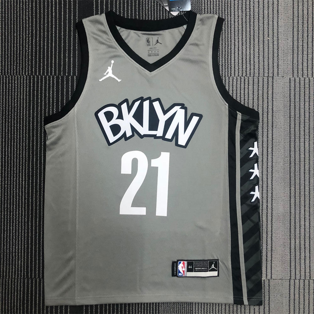 NBA Brooklyn Nets V-neck Grey Jersey ALDRIDGE#21 S-XXL