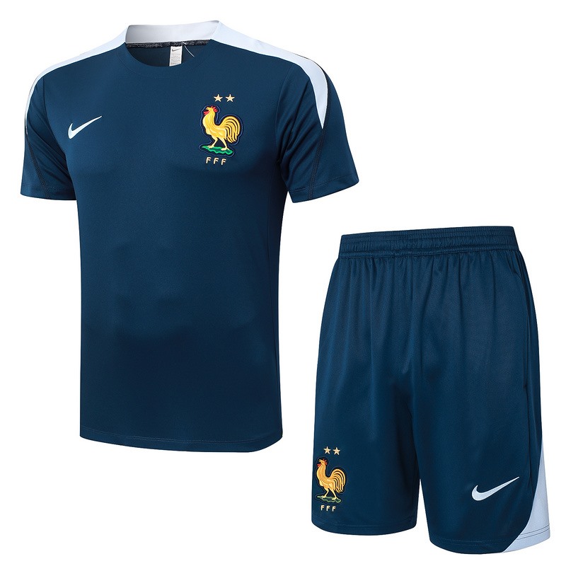 24/25 France Royal Blue Training Set Shirt and Shorts