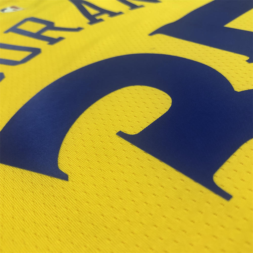 NBA Golden State Warriors V-Neck Yellow Jersey DURANT#35 S-XXL