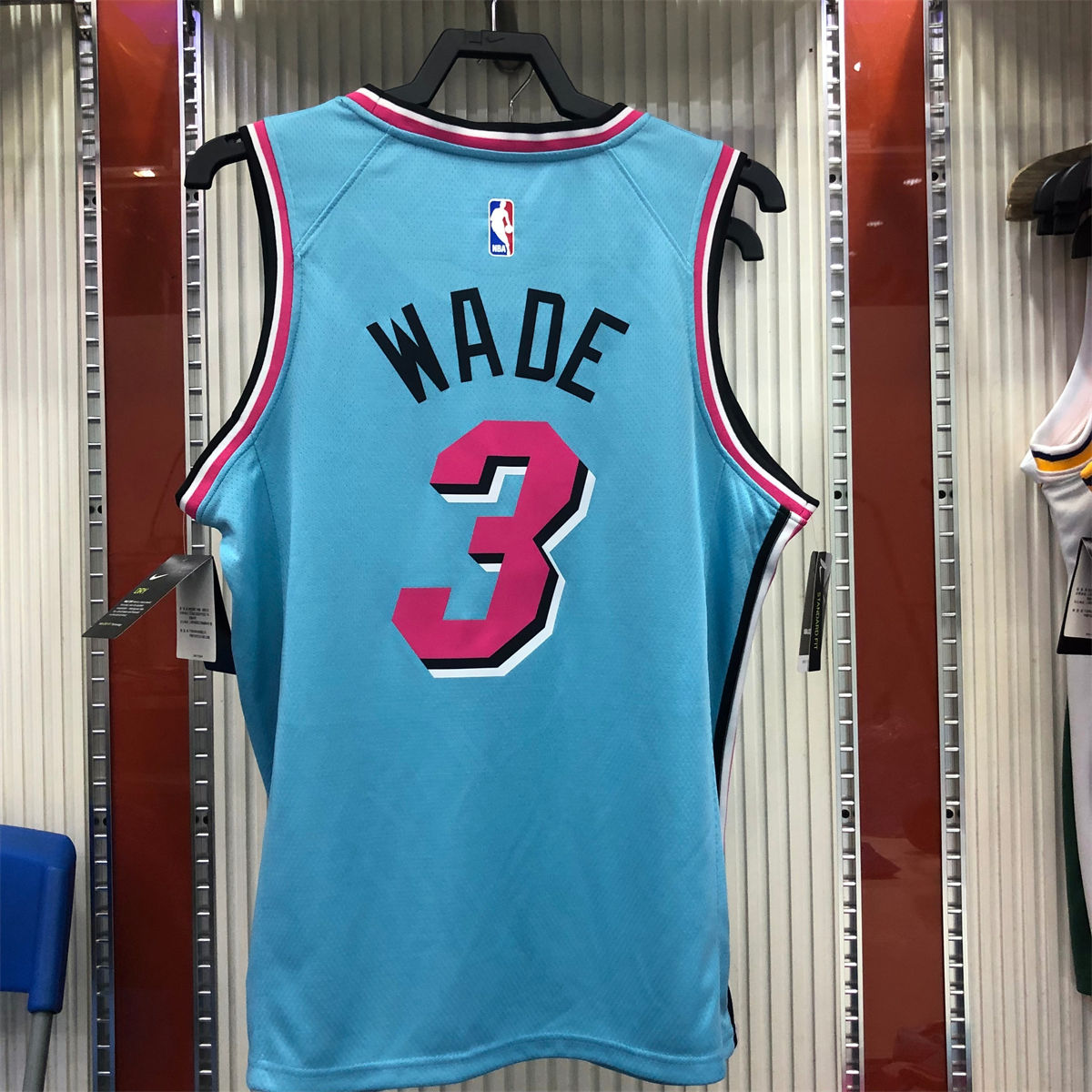 NBA Miami Hearts round neck Light Blue Jersey WADE#3 S-XXL