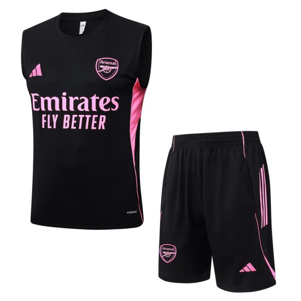 2026 Arsenal Black Training Set Shirt and Shorts