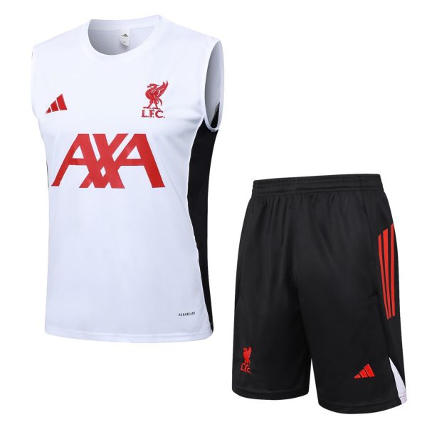 2026 Liverpool White Training Set Shirt and Shorts