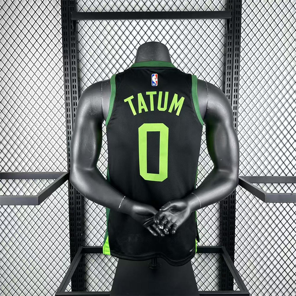NBA  Boston Celtics 24/25 City Edition Round Neck Black Jersey TATUM#0 S-XXL