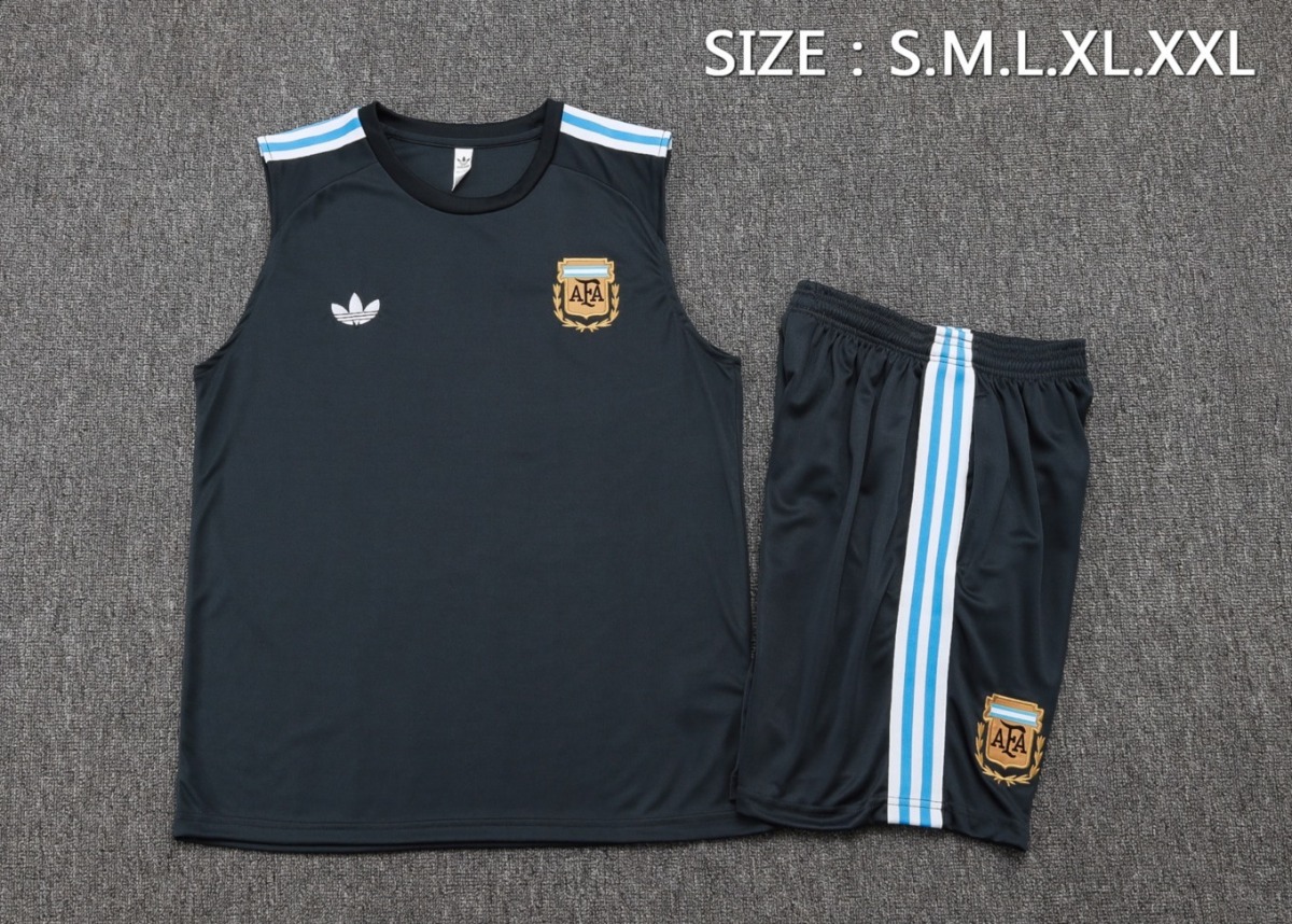 2026 Argentina Dark gray Training Set Shirt and Shorts