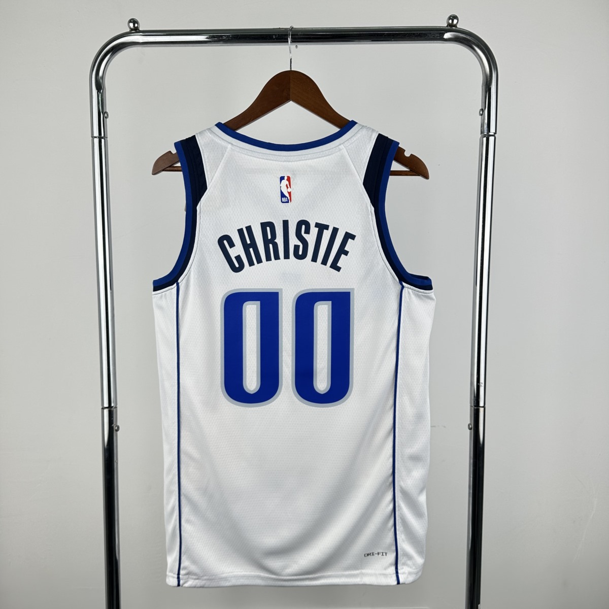 NBA Dallas Mavericks V-Neck White Jersey CHRISTIE#00 1 S-XXL