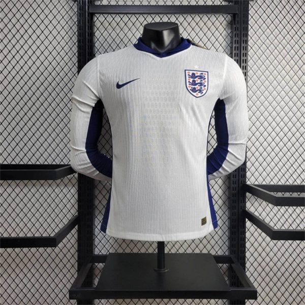 24/25 England Euro Home Long Sleeves Jersey Player Version