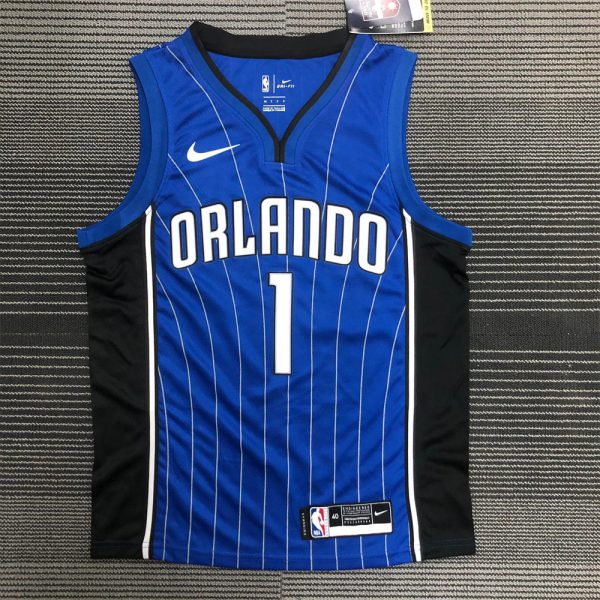 NBA Orlando Magic V-Neck Jersey Blue McGRADY#1 S-XXL