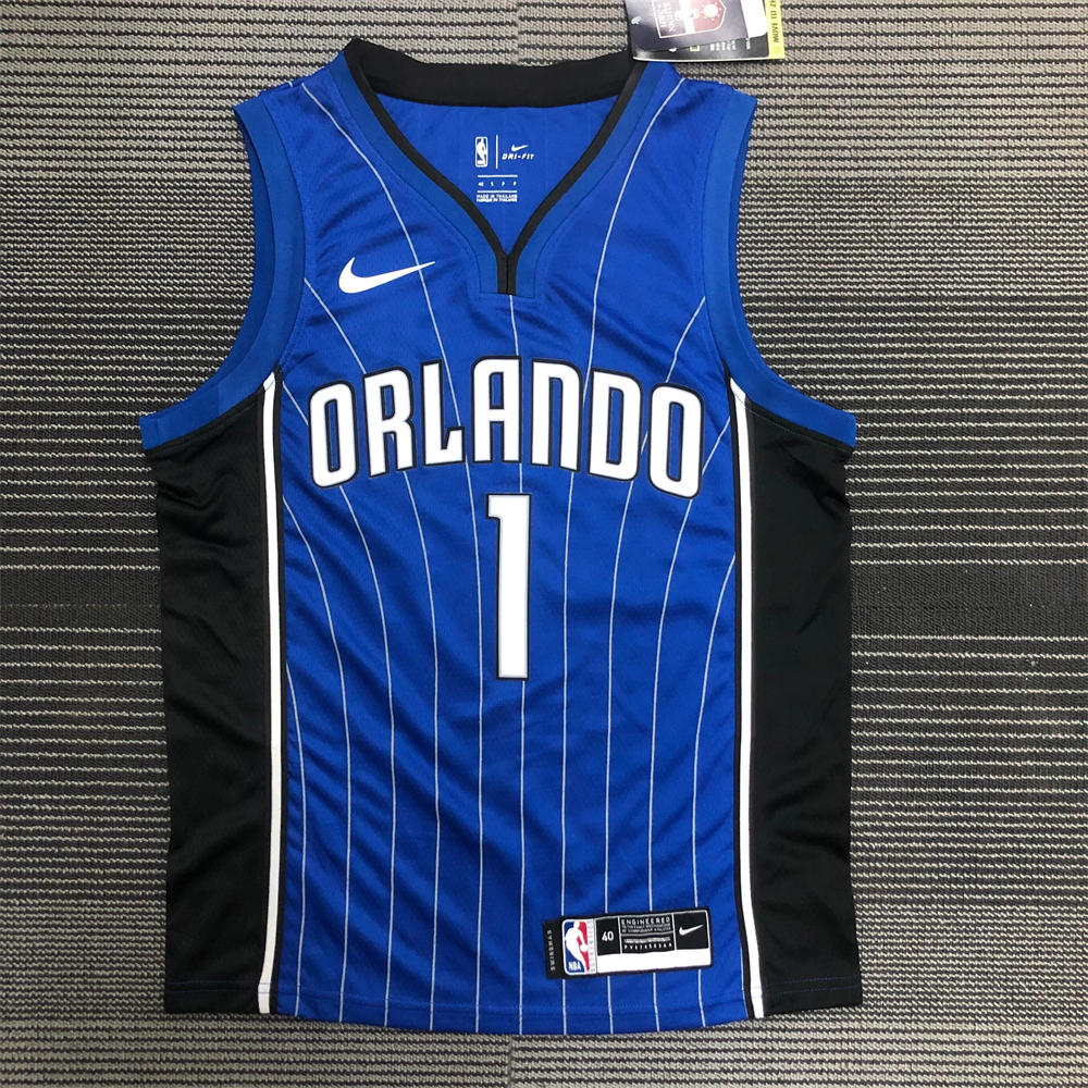 NBA Orlando Magic V-Neck Jersey Blue McGRADY#1 S-XXL