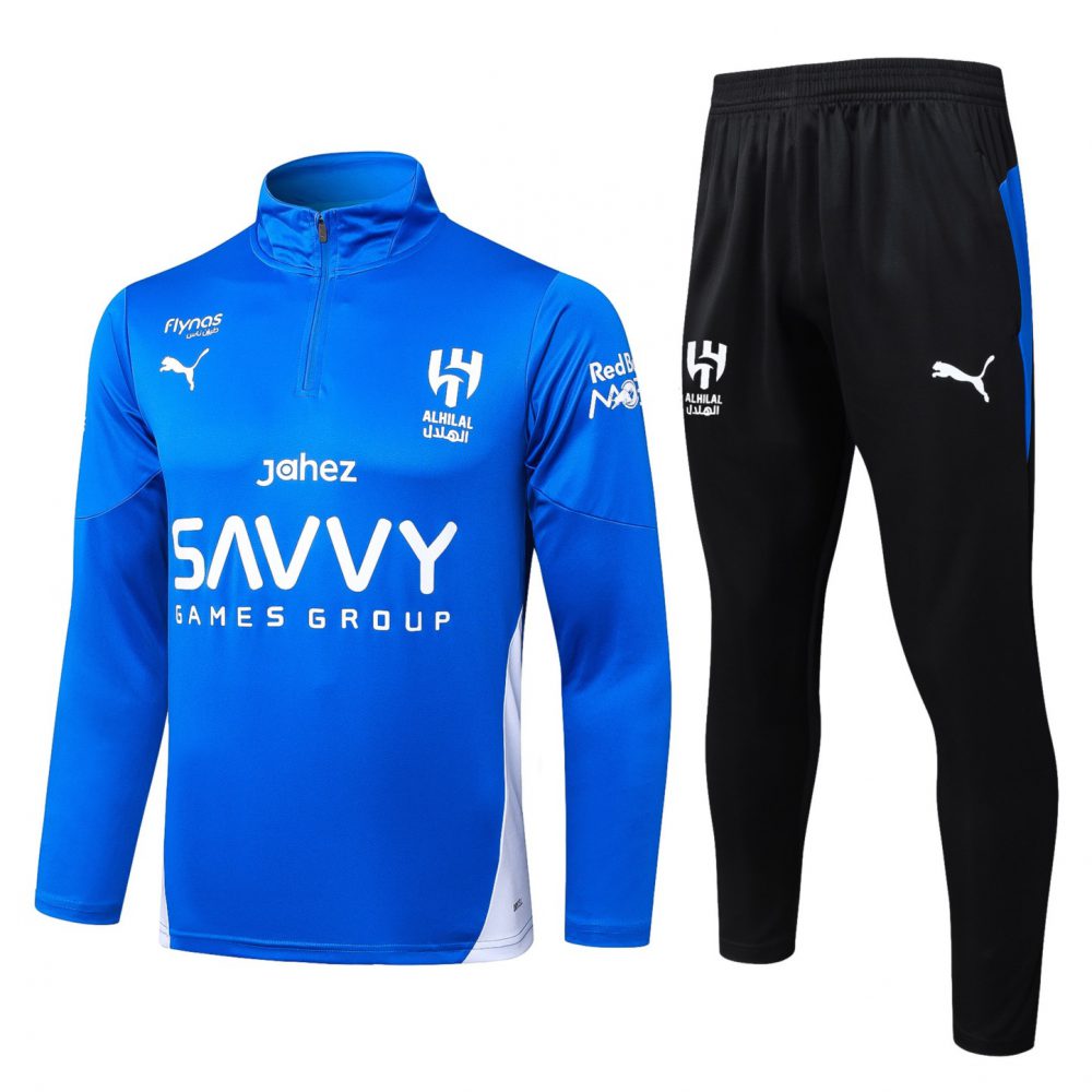 202526 AI Hilal Riyadh Colorful BlueLong-sleeved half-pull training kit Football team kit